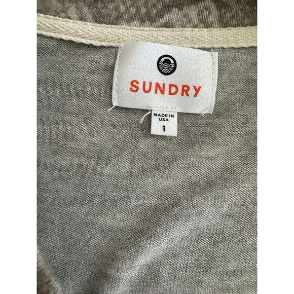 Sundry Women's Snake Print Wrap Sweater in Sand Size 1/Small - Picture 5 of 6